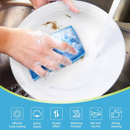 24Count Sponges for Dishes Sponges Kitchen Cleaning Sponge Cleans Fast Without Scratching