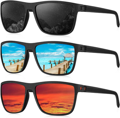 Polarized Sunglasses for Men Lightweight Sun Glasses with UV Protection for Driving Fishing