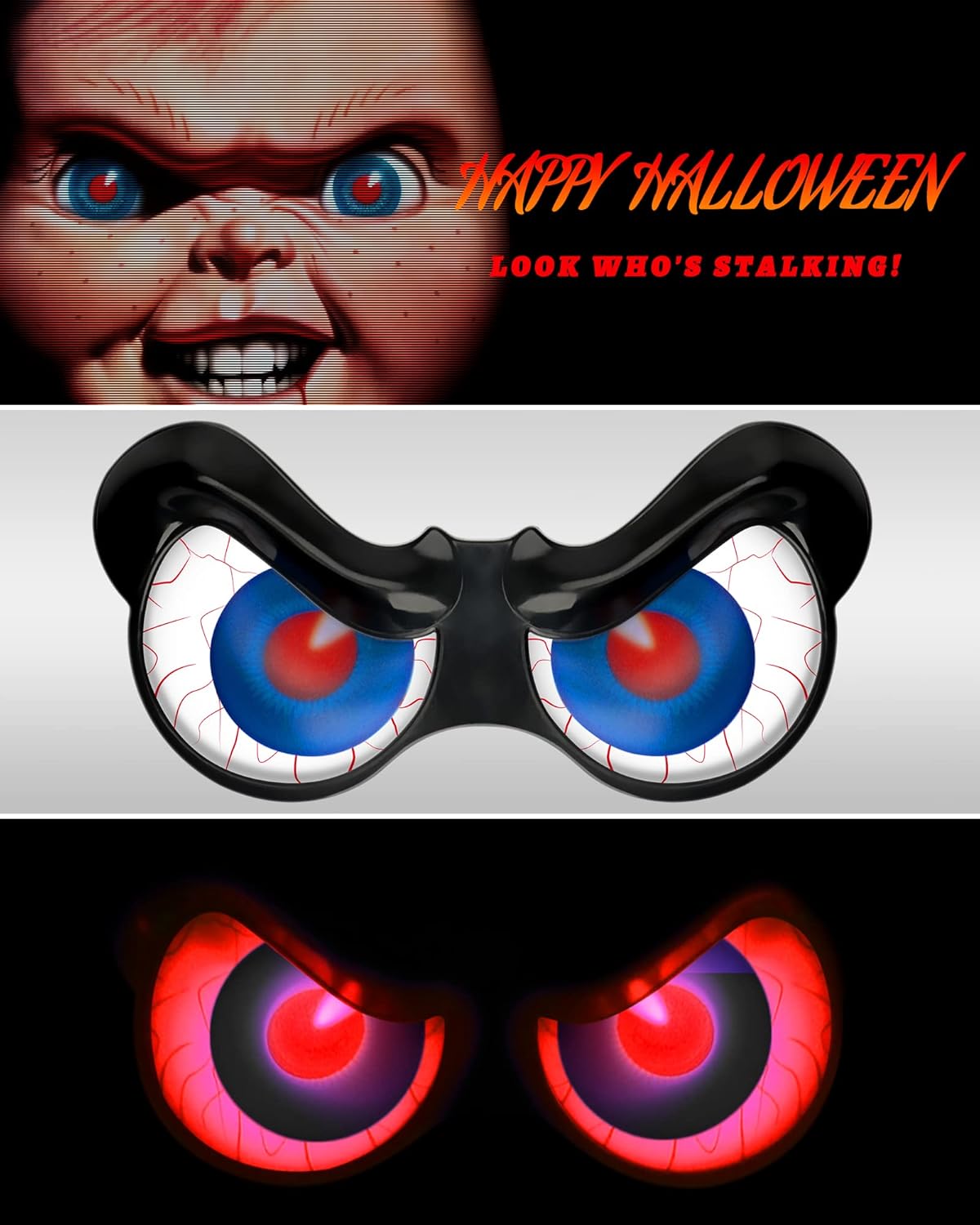5 Pack Glowing & Flashing LED Eye Lights for Indoor Outdoor Use Bush