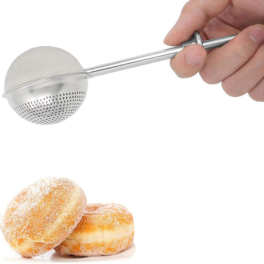 Flour Duster for Baking One-Handed Operation 304 Stainless Steel Powdered Sugar Shaker Duster