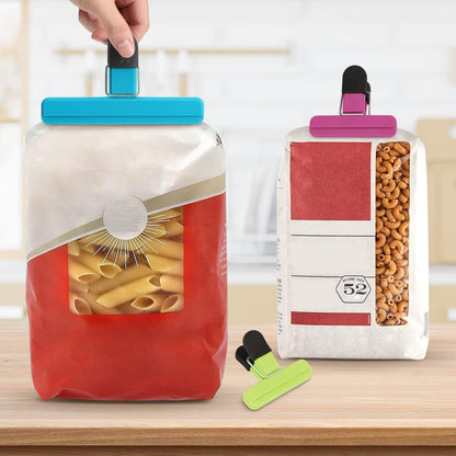 8 Pack Food Clips Upgrade Wide Open Bag Clips for Food Storage with Air Tight Seal Grip
