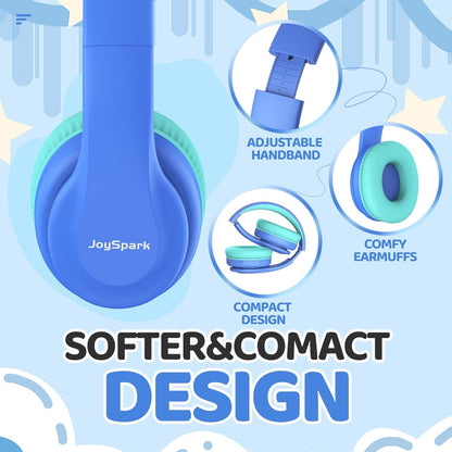 Kids Bluetooth Headphones Lightweight Wireless Headphones for Kids 85/94dB Volume Limited, 60 Hours Playtime
