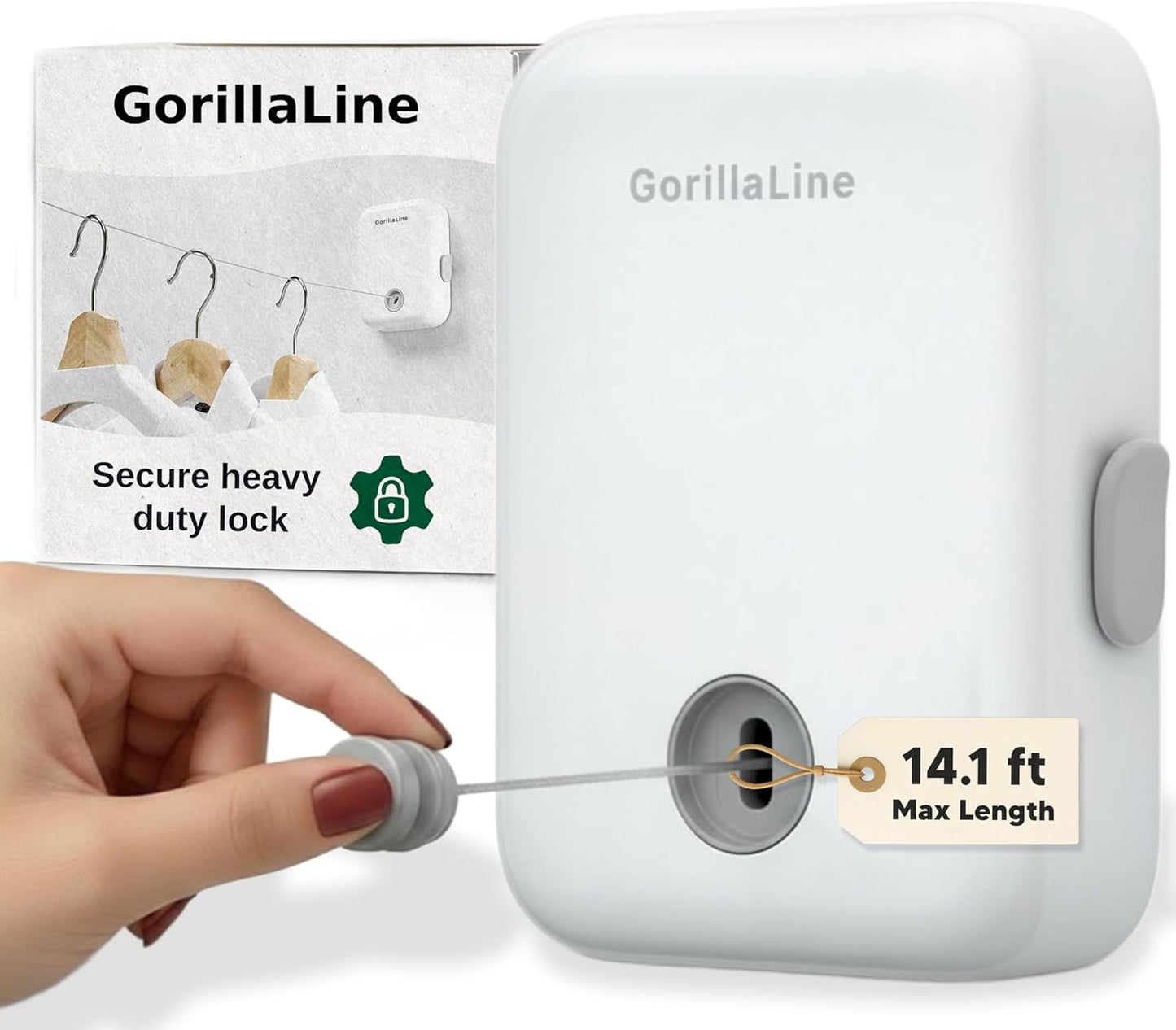 Retractable Clothesline Indoor Outdoor Clothes Line Heavy Duty Clothes Drying Laundry Line