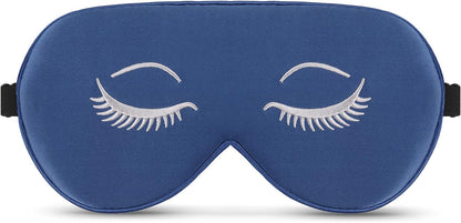 Mulberry Silk Sleep Mask Luxury Cool and Lustrous Eye Cover for Sleeping Embroidery Gift Ready Packaging