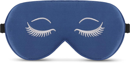 Mulberry Silk Sleep Mask Luxury Cool and Lustrous Eye Cover for Sleeping Embroidery Gift Ready Packaging