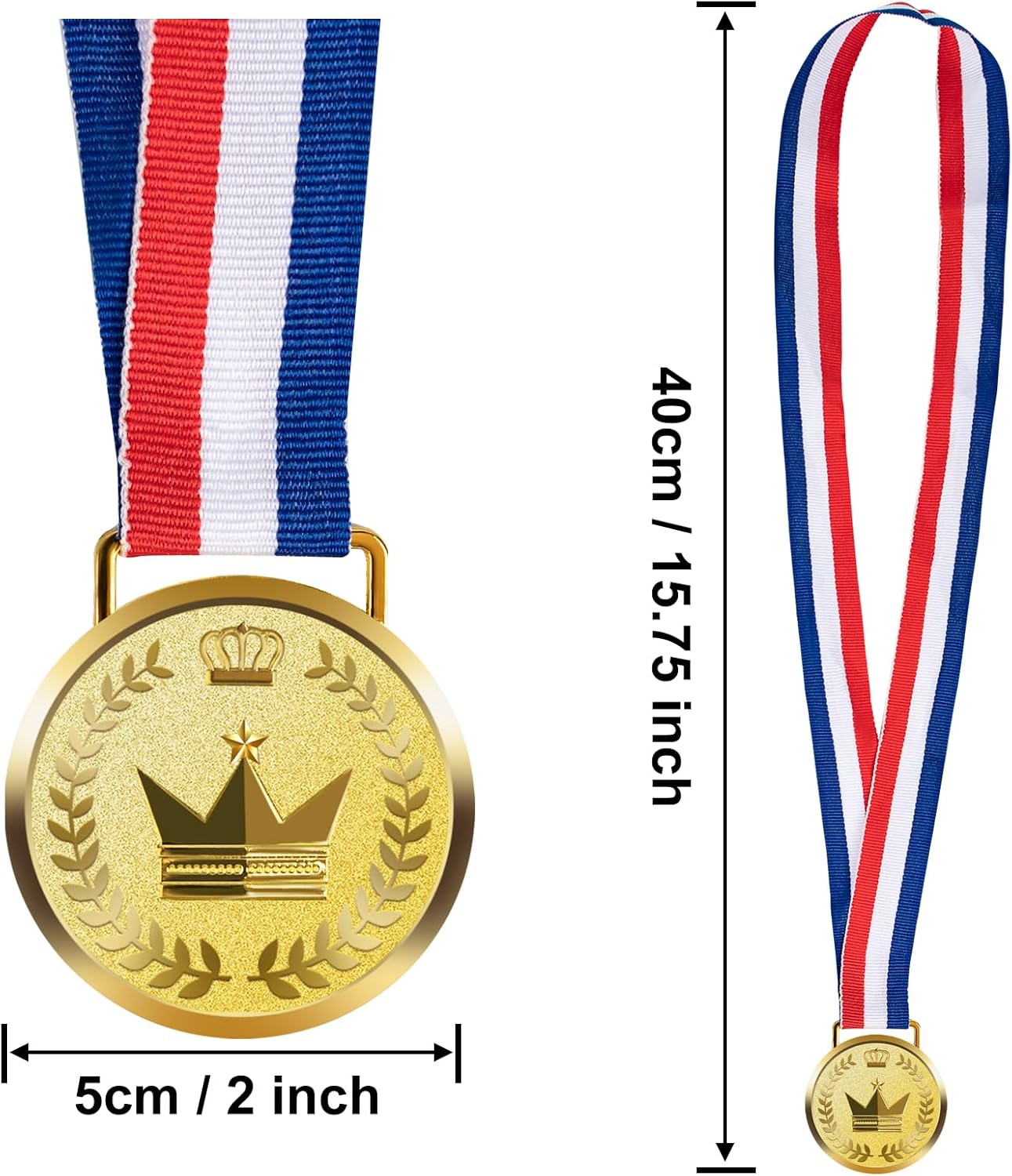 12 Pieces Winner Medals Gold Prizes for Sports Competitions Party Spelling Bees