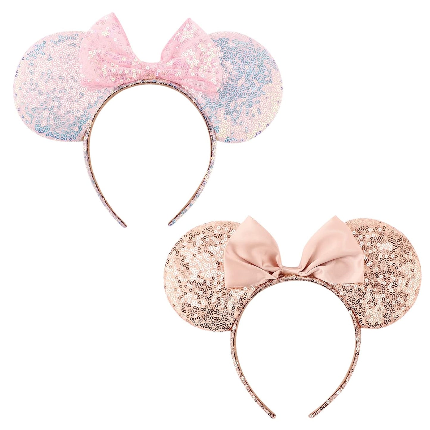 Mouse Ears Bow Headbands Glitter Party Decoration Cosplay Costume for Women