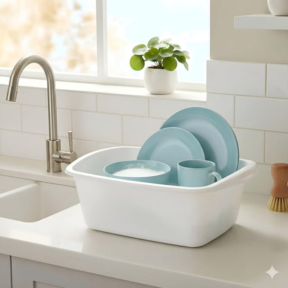 Wash Tub Dishpan Basin and Foot Bath for Soaking Feet Laundry Hand Wash Bucket Dish Pans for Washing