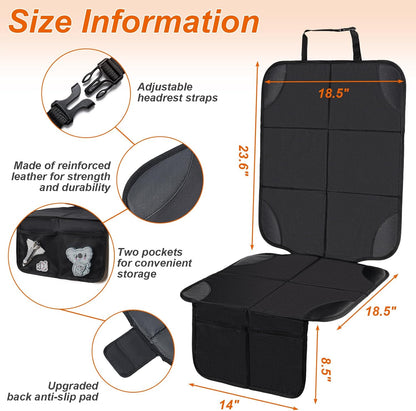 2Pack Car Seat Cushion with Thickest Padding and Non-Slip Backing Waterproof 600D Fabric Car Seat Covers