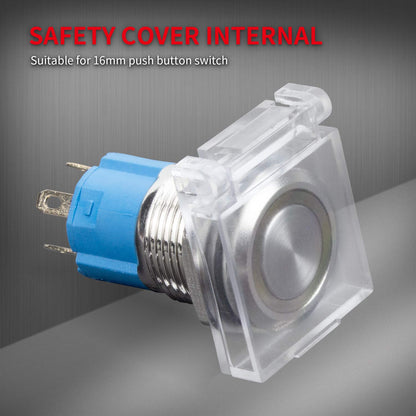 2Pack 16mm Dustproof Safety Push Button Cap Cover Guard Plastic Protector Child Proof