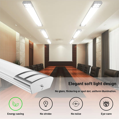 4FT LED Flush Mount Puff Lights 40W 4500LM 4000K Neutral White 48 Inch Linear LED