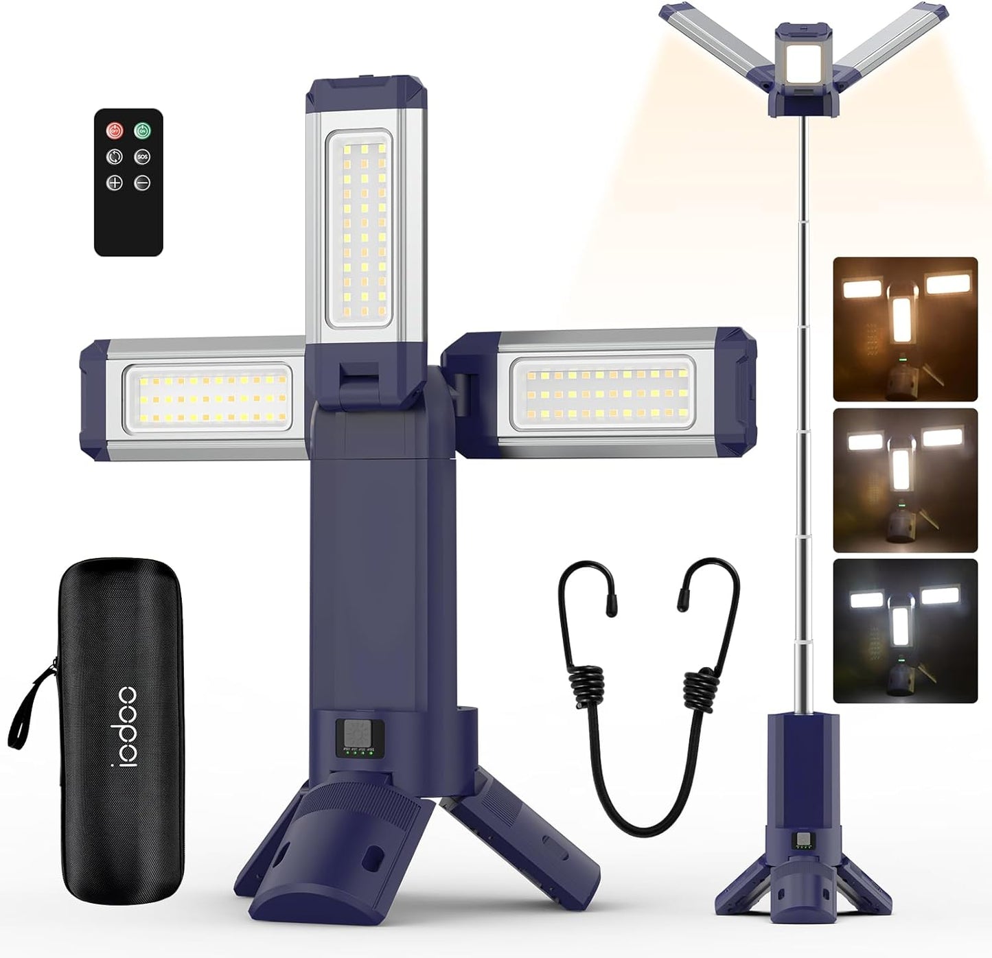 4000LM Camping Light Telescopic Camping Lantern  270° Rotating Aluminum Remote Control Warm/White/Nature