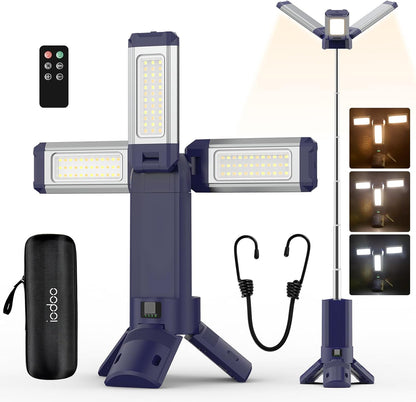 4000LM Camping Light Telescopic Camping Lantern  270° Rotating Aluminum Remote Control Warm/White/Nature