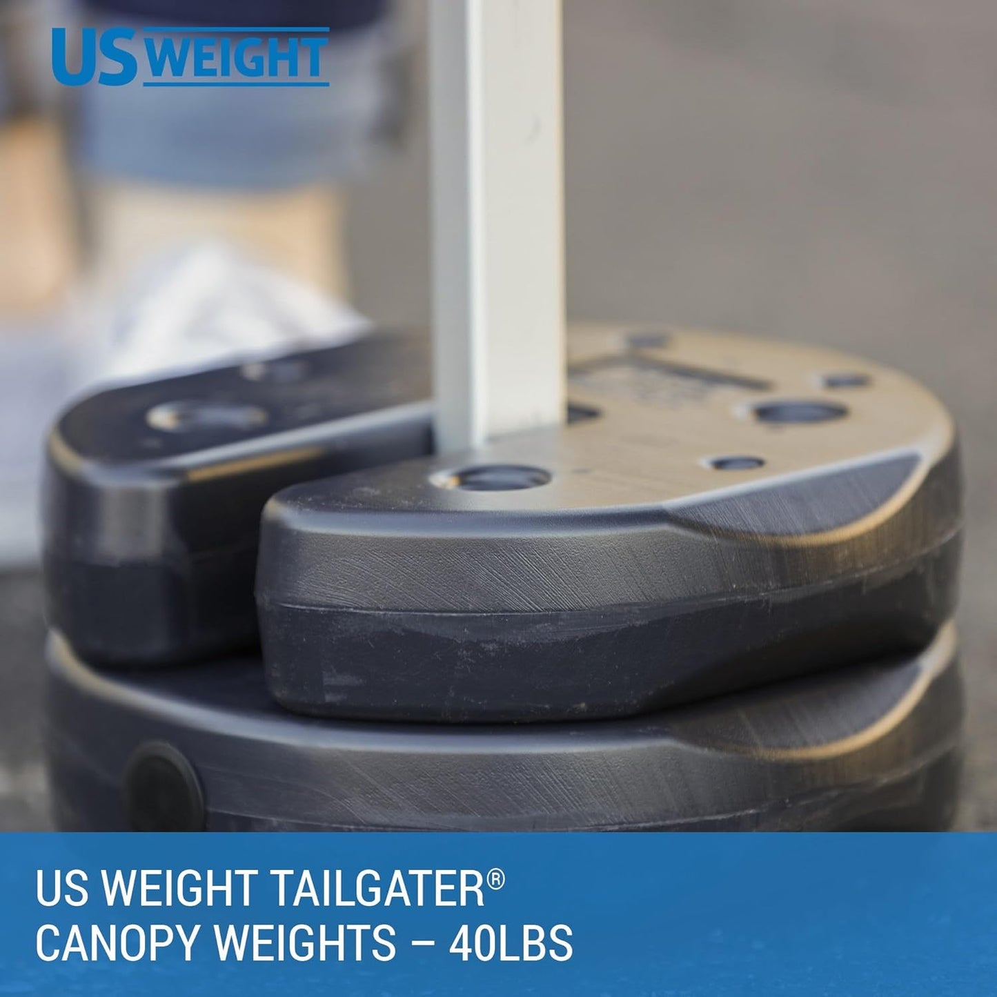 40 Pound Canopy Weight Set of 4 and Carry Strap with No Pinch Design Easy Installation and Removal to Secure Tents