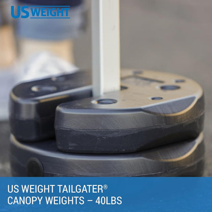 40 Pound Canopy Weight Set of 4 and Carry Strap with No Pinch Design Easy Installation and Removal to Secure Tents