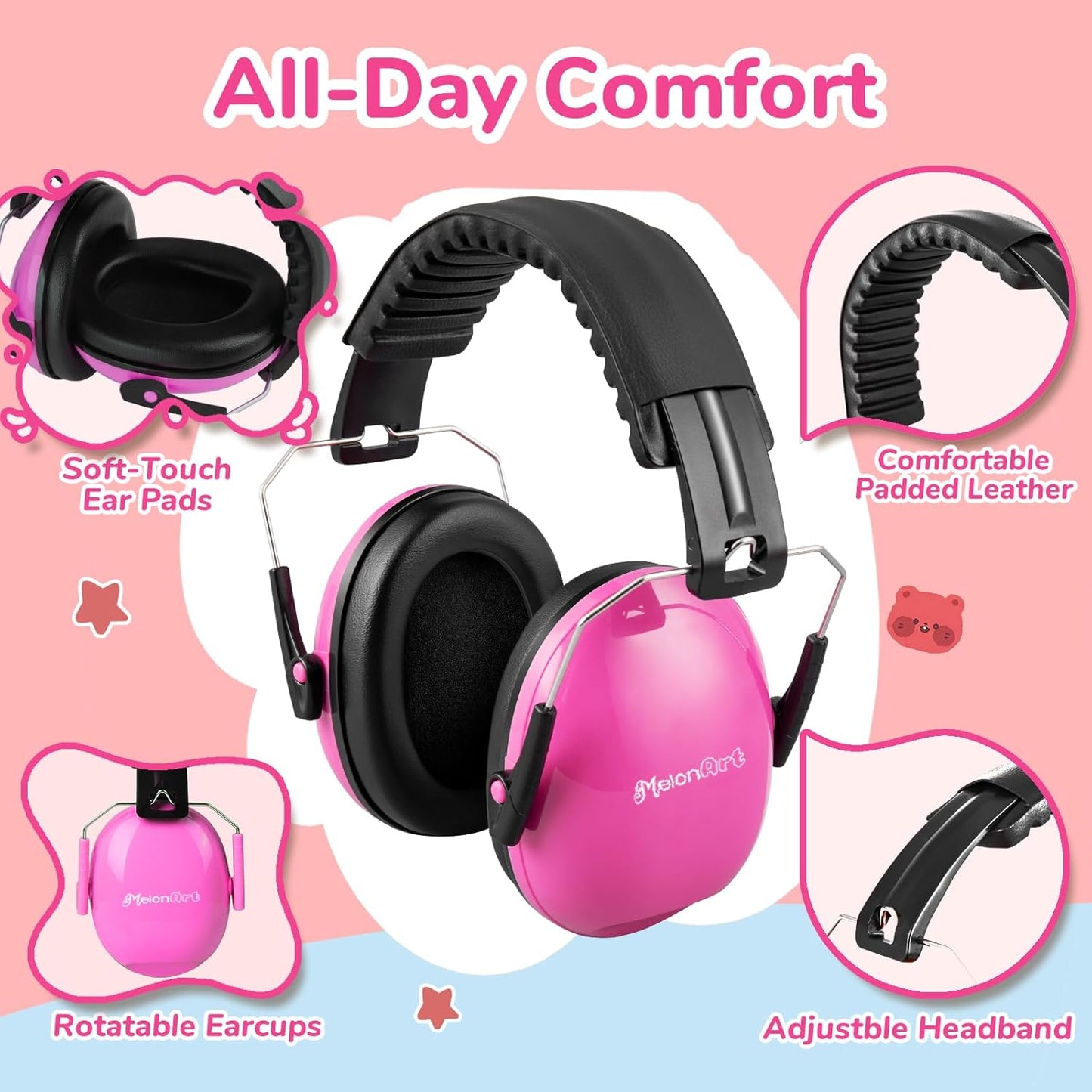 Kids Ear Protection Ear Muffs Noise Cancelling Headphones for Kid Toddler Adult Autism Sensory