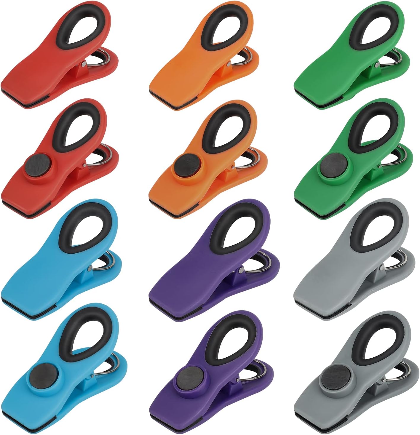 Magnetic Bag Clips with Air Tight Seal for Food Storage 12 Pieces