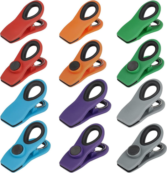 Magnetic Bag Clips with Air Tight Seal for Food Storage 12 Pieces