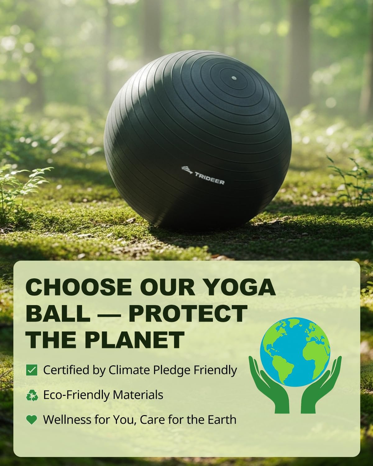 Exercise Ball for Yoga Pilates & Fitness  Stability Ball Equipment for Home Gym & Office Chair Core