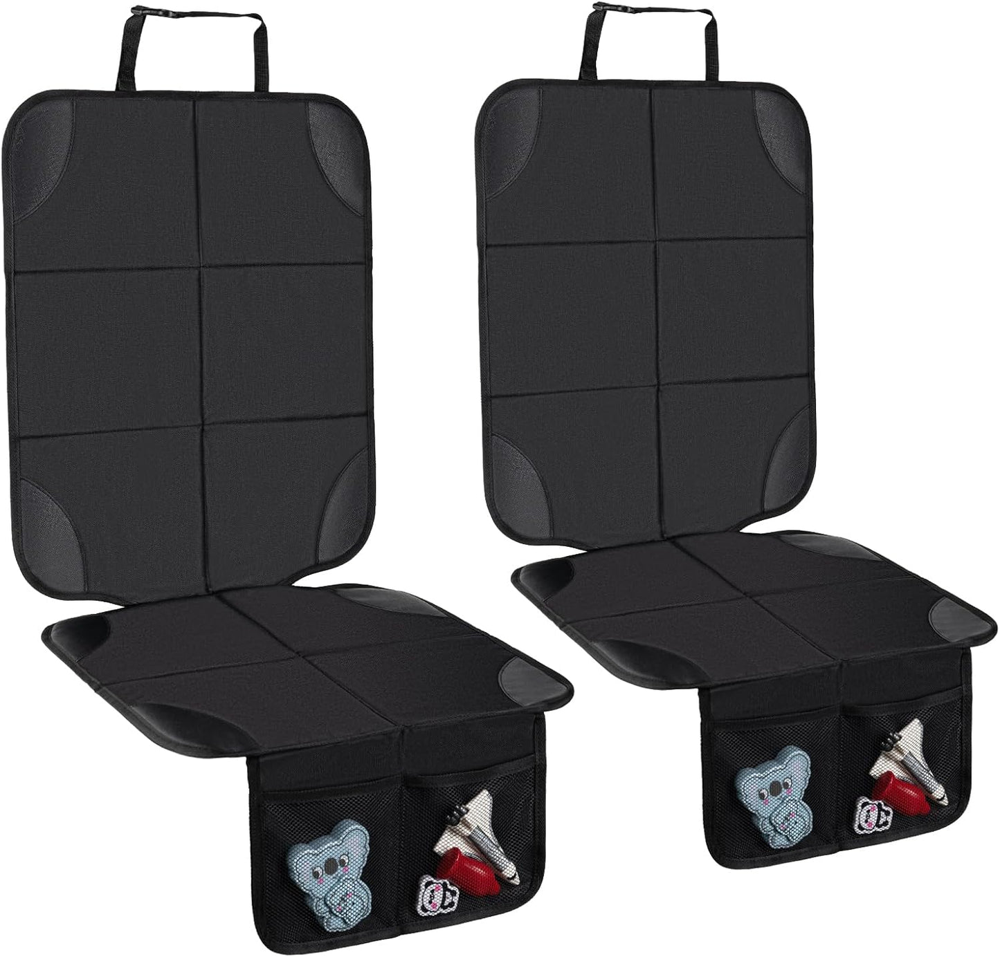 2Pack Car Seat Cushion with Thickest Padding and Non-Slip Backing Waterproof 600D Fabric Car Seat Covers