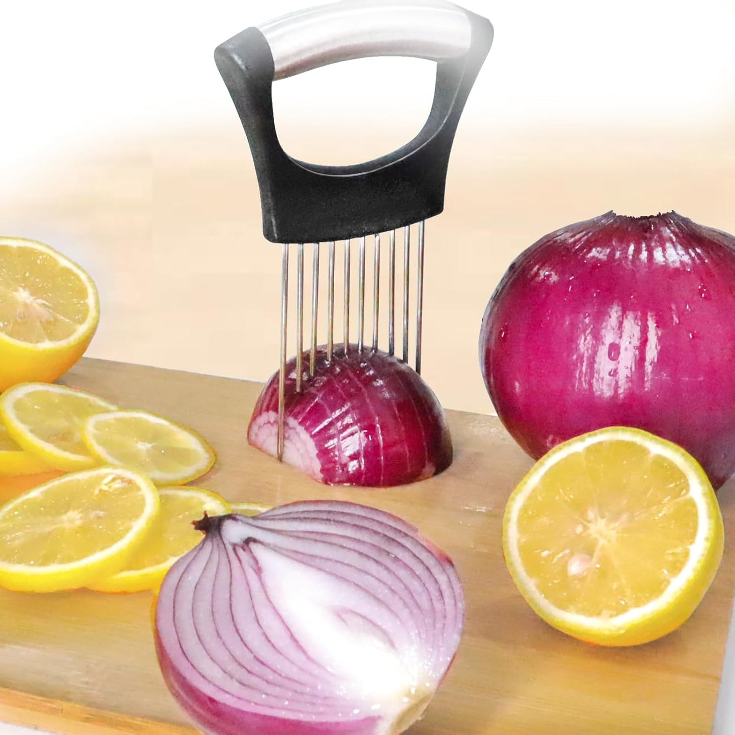 Onion Cutter Vegetable Chopper Stainless Steel Tomato Slicer Vegetable Cutter for Potato Avocados