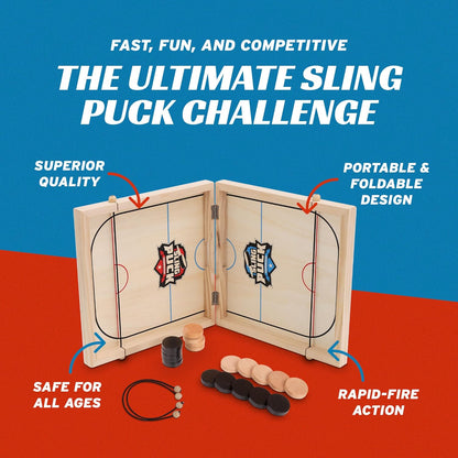 Super Winner Slingshot Puck Board Game Sling It Shot 2 Player Hockey Table for Kids Teen and Adults