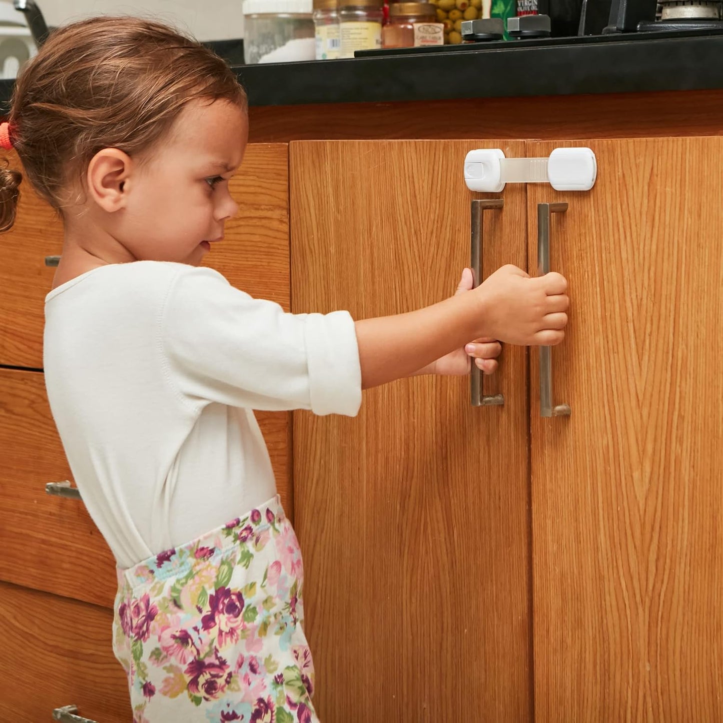 10 Pack Baby Locks for Cabinets and Drawers Toilet Fridge & More 3M Adhesive Pads Easy Installation