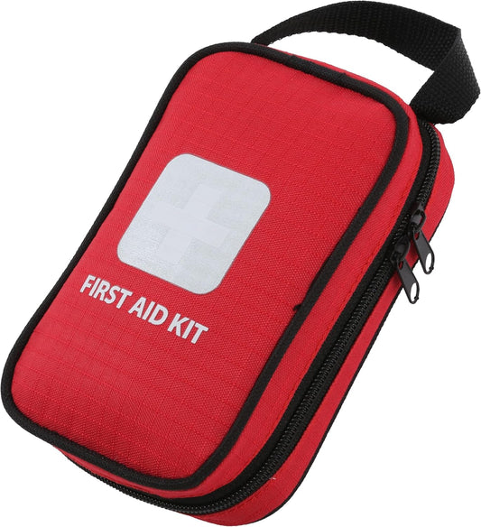 Waterproof Rip Stop Nylon Travel First Aid Kit Camping & Hiking with Wipes & Bandages