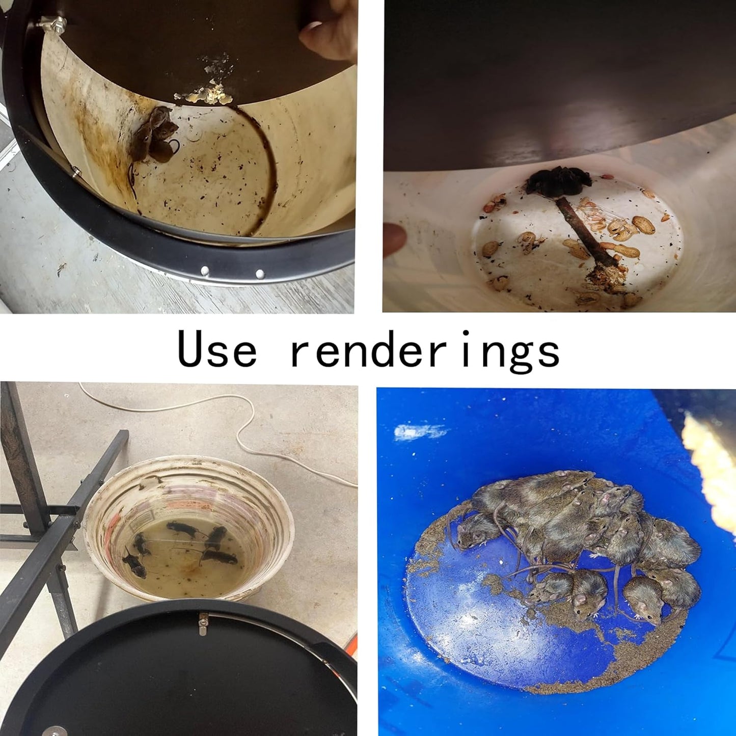 Mouse Trap Metal 5 Gallon Bucket lid Strong Metal Material That Cannot be Bitten auto Reset Repeat Catch