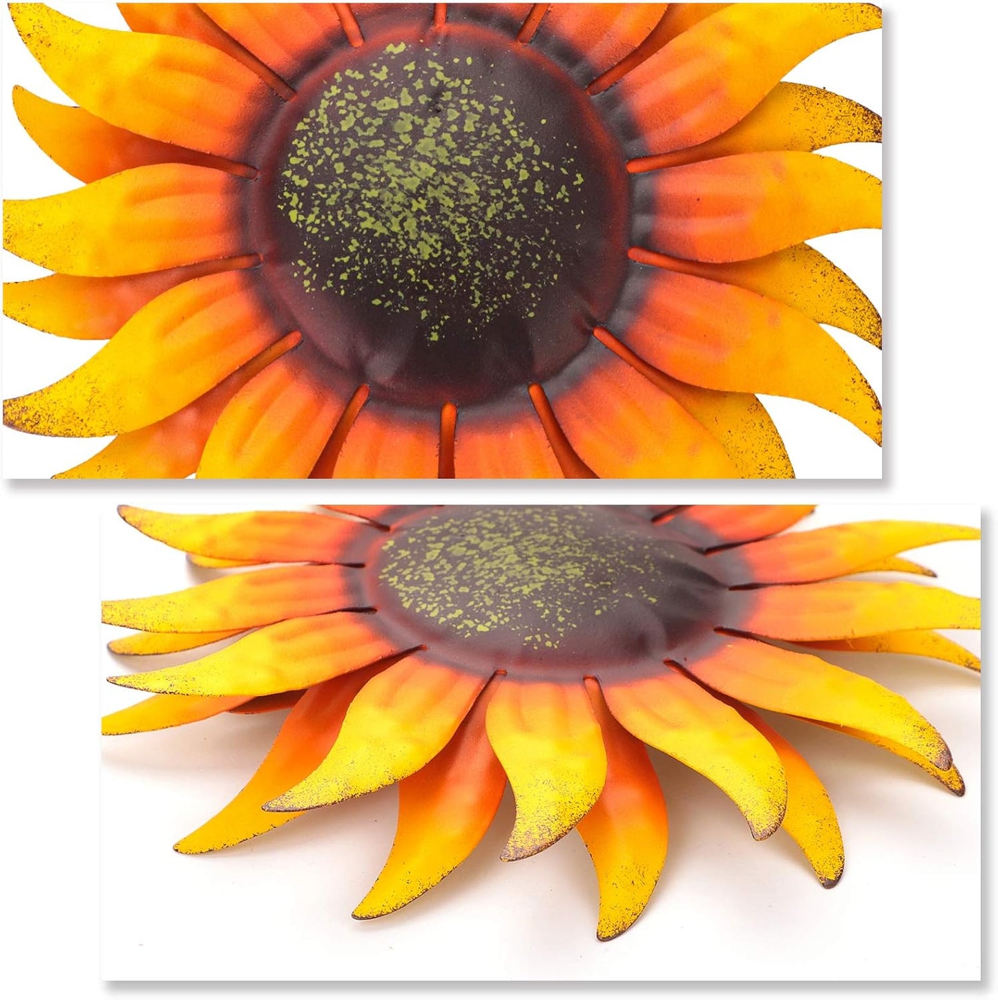 6 Inch Sunflower Metal Flowers Wall Decor Metal Wall Art Decorations Hanging for Indoor Outdoor Home Bathroom