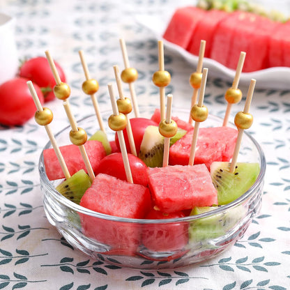 200 Pcs Cocktail Picks 4.7 Inch Toothpicks for Appetizers Bamboo Cocktail Sticks Skewers for Drinks Desserts