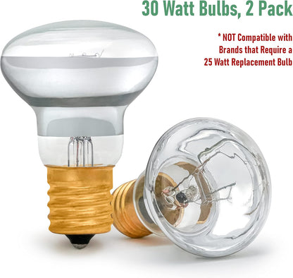 Liquid Lamp Replacement Bulbs 2 Pack 30 Watt E17 Bulbs Bulb for 16" Liquid Motion