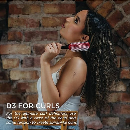 Original Curl Definer & Styler Curly Hair Brush for Women & Men 7 Row Detangling & Curl Defining