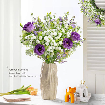 60Pcs Babys Breath Artificial Flowers Bulk White Real Touch Faux Baby Breath Flowers Artificial,