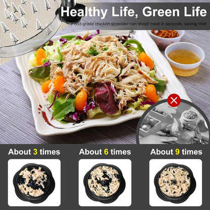 Chicken Shredder Large Chicken Breast Shredder Tool Twist with Brush&Fork Visible Meat Shredder Machine