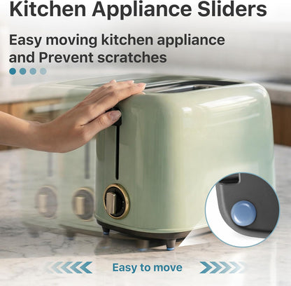 24 PCS Self-Adhesive Small Kitchen Finds Appliance Slider Hacks Easy to MovIing & Space