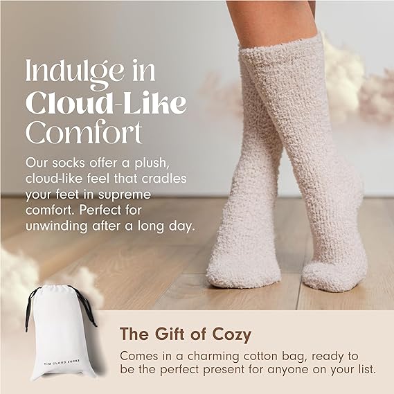 Warm & Cozy Ultra Luxe Cloud Sock for Women & Men  Super Soft Luxurious Fabric
