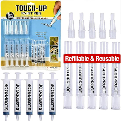 Pack of 5 Refillable Touch Up Paint Pen Mess-Free Reusable Wall Paint Repair Tool Precise Application