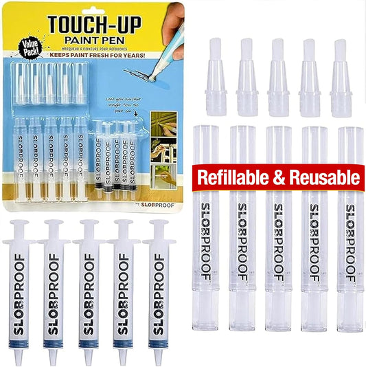 Pack of 5 Refillable Touch Up Paint Pen Mess-Free Reusable Wall Paint Repair Tool Precise Application