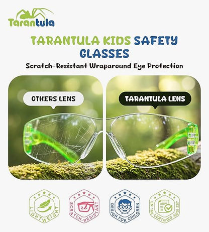 6 Pack Kids Safety Glasses Youth Protective Eyewear EN166 & ANSI Z87 Certified Anti-Fog UV Protection
