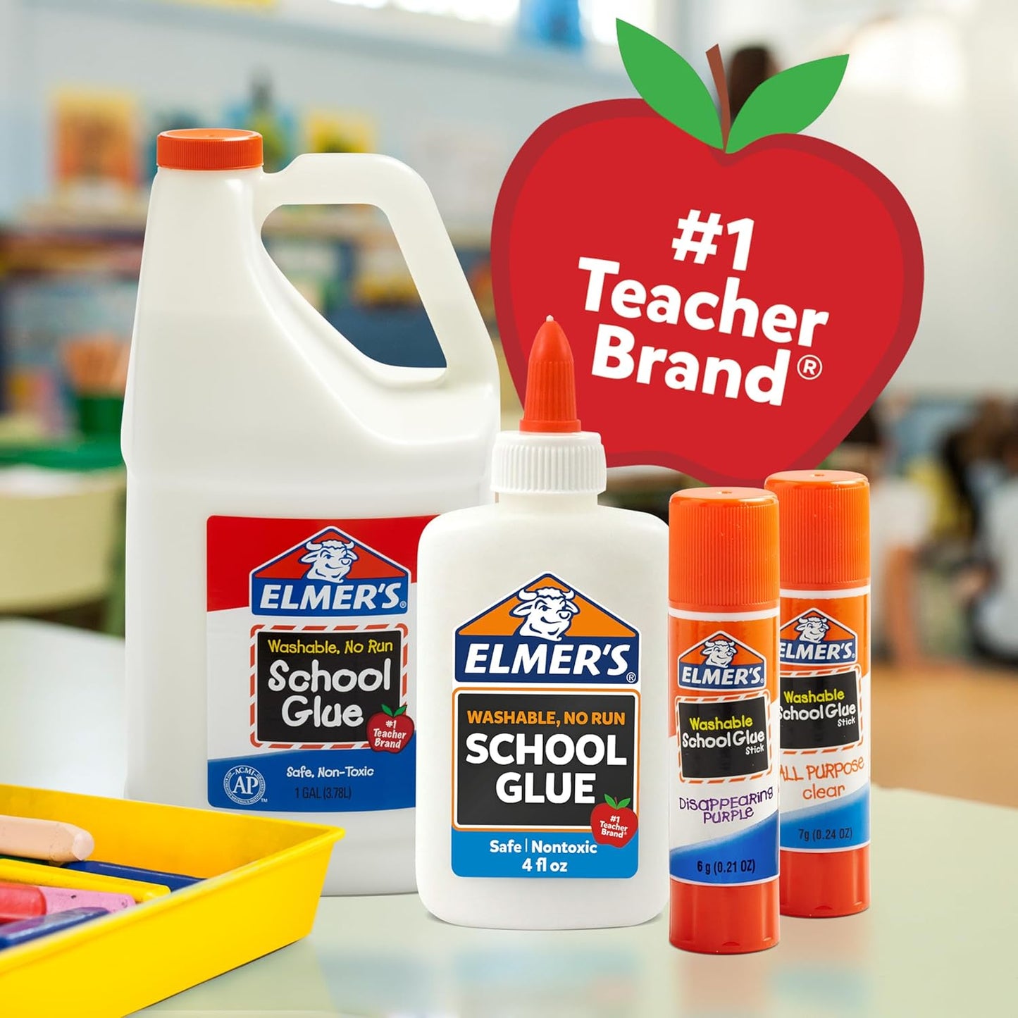 Disappearng Purple School Glue Sticks Washable 6 Grams 12 Count  Poster Vision Board Back to School