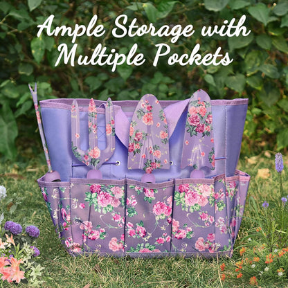 10 Piece Heavy Duty Purple Garden Tool Set Durable Garden Supplies Organizer Bag Garden Hand Tools