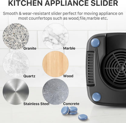 24 PCS Self-Adhesive Small Kitchen Finds Appliance Slider Hacks Easy to MovIing & Space