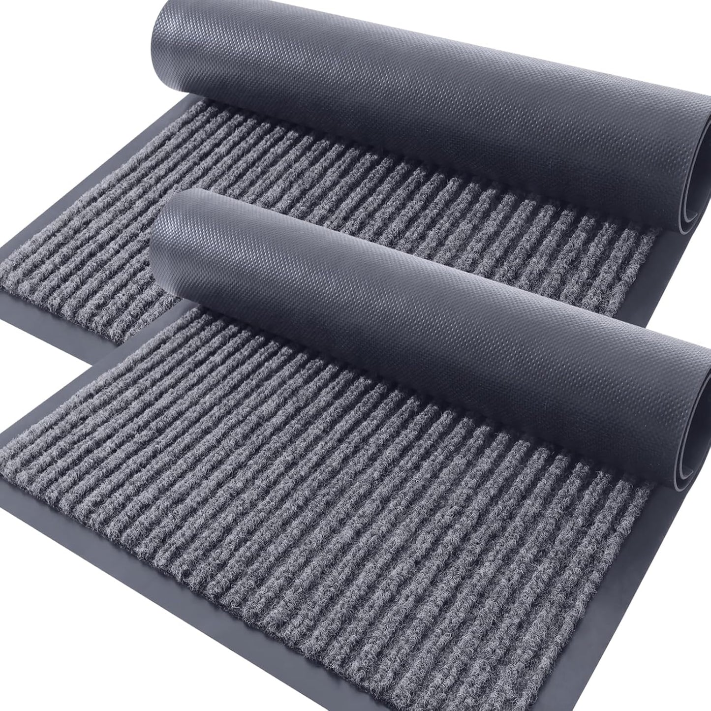 Front Door Mat Indoor Outdoor Entrance 2-Pack 29.5 x 17 Inch Waterproof Heavy Duty Doormat