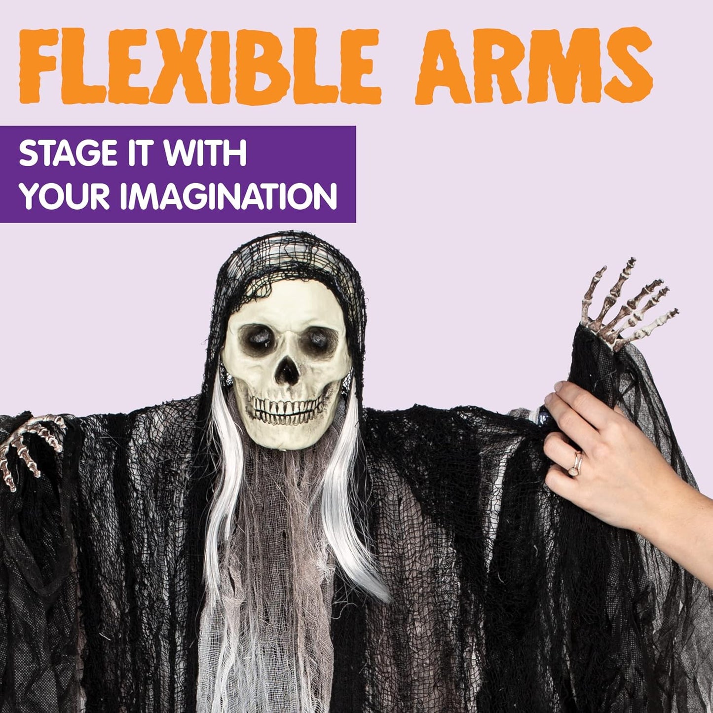3 Pack Skeleton Ghosts Decorations Grim Reapers for Best Halloween Outdoor
