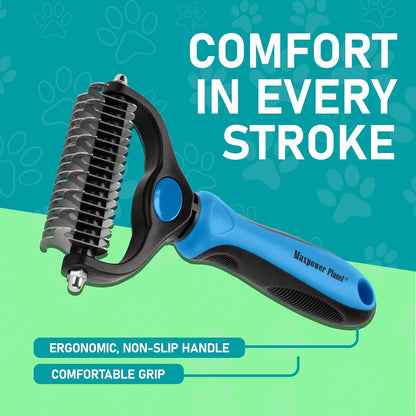 Original Pet Grooming Rake  Double-Sided Deshedding Dematting Tool Undercoat Rake for Dogs & Cats