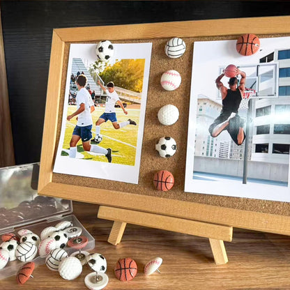 25Pcs Sports Decorative Push Pins Thumb Tacks for Bulletin Board Photos Wall & Maps
