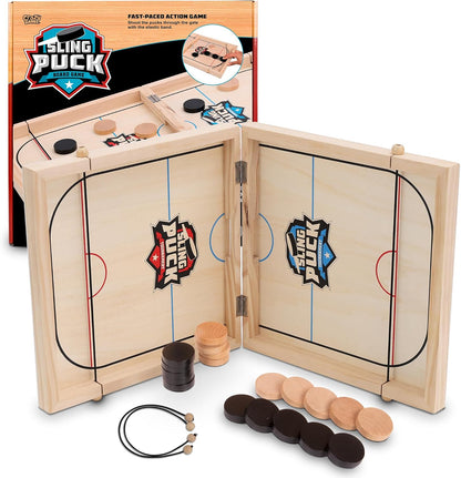 Super Winner Slingshot Puck Board Game Sling It Shot 2 Player Hockey Table for Kids Teen and Adults