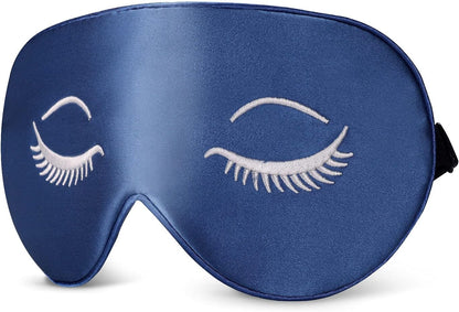 Mulberry Silk Sleep Mask Luxury Cool and Lustrous Eye Cover for Sleeping Embroidery Gift Ready Packaging