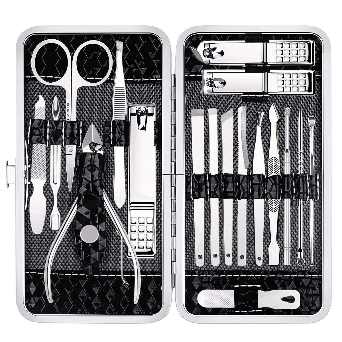 Fingernail and Toenail Clipper Cutters for Men and Women Professional Manicure Pedicure Grooming Kit